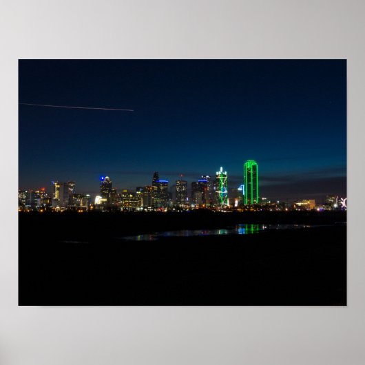 Dallas Skyline Dawn Pano Poster (Voorkant)