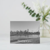 Dallas Skyline Grayscale Briefkaart (Staand voorkant)