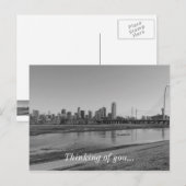 Dallas Skyline Grayscale Briefkaart (Voorkant / Achterkant)