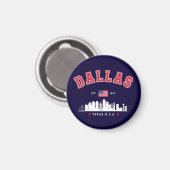 Dallas Skyline Heritage Magneet (Voorkant / Achterkant)