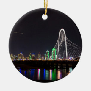 Dallas Skyline Hunt Keramisch Ornament