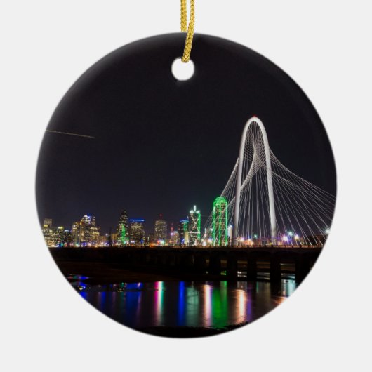 Dallas Skyline Hunt Keramisch Ornament (Voorkant)