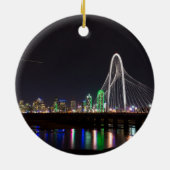 Dallas Skyline Hunt Keramisch Ornament (Achterkant)