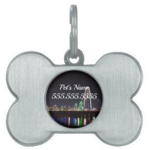 Dallas Skyline Hunt Pet ID Tag Huisdieren Naamplaatje