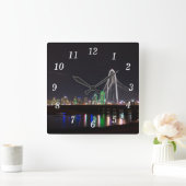 Dallas Skyline Hunt Wandklok (Huis)