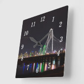 Dallas Skyline Hunt Wandklok (Hoek)