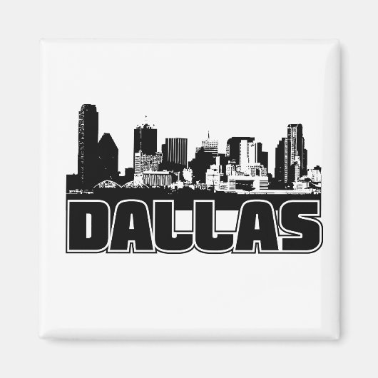 Dallas Skyline Magneet (Voorkant)