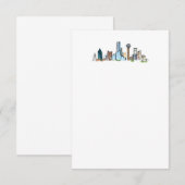 Dallas Skyline - Nota-kaart Bedankkaart (Voorkant / Achterkant)