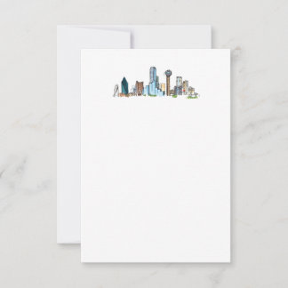 Dallas Skyline - Nota-kaart Bedankkaart