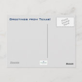 Dallas Skyline op het Briefkaart van Night (Achterkant)