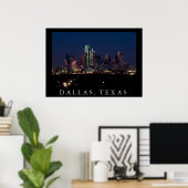 Dallas Skyline Poster (Thuiskantoor)
