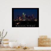 Dallas Skyline Poster (Keuken)