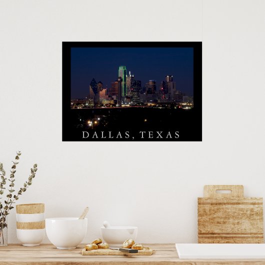 Dallas Skyline Poster (Keuken)