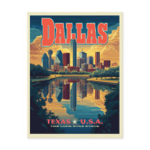 Dallas Skyline Retro Reizen