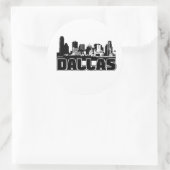Dallas Skyline Ronde Sticker (Tas)