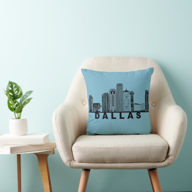 Dallas Skyline Silhouette  Kussen (Stoel)