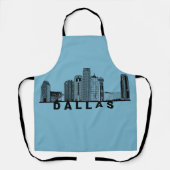 Dallas Skyline Silhouette  Schort (Voorkant)