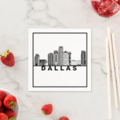 Dallas Skyline Silhouette Servet (Insitu)