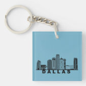 Dallas Skyline Silhouette  Sleutelhanger (voorkant)