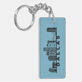 Dallas Skyline Silhouette  Sleutelhanger (Voorkant Links)