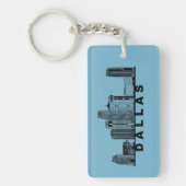 Dallas Skyline Silhouette  Sleutelhanger (Voorkant)