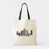 Dallas Skyline Silhouette Tote Bag (Achterkant)