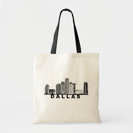 Dallas Skyline Silhouette Tote Bag (Voorkant)