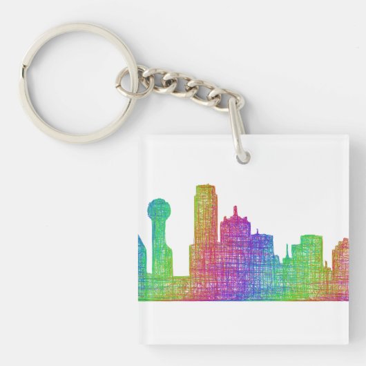Dallas skyline sleutelhanger (voorkant)