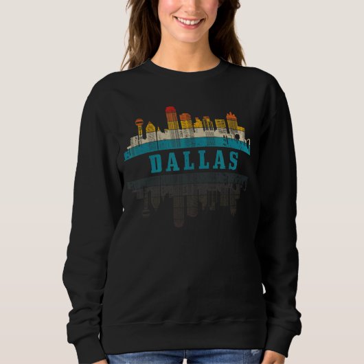 Dallas Skyline Texas TX Pride Retro Trui (Voorkant)