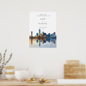 Dallas Skyline Trouw Welkomstbord Poster (Keuken)