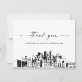 Dallas Skyline trouwfoto dank u kaart (Voorkant)