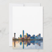 Dallas Skyline Watercolor Elegant Wedding Kaart (Achterkant)