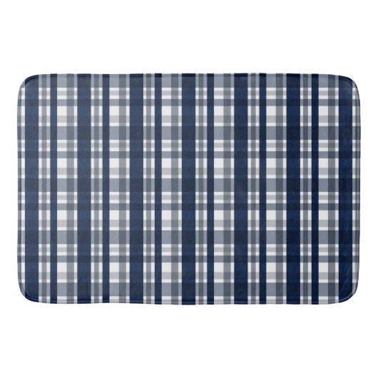 Dallas Sports Fan Navy Blue Silver Pset Striped Badmat (Voorkant)