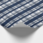Dallas Sports Fan Navy Blue Silver Pset Striped Cadeaupapier (Hoek)