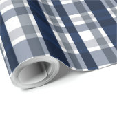 Dallas Sports Fan Navy Blue Silver Pset Striped Cadeaupapier (Rol Hoek)