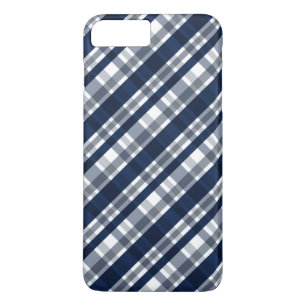 Dallas Sports Fan Navy Blue Silver Pset Striped iPhone 8/7 Plus Hoesje