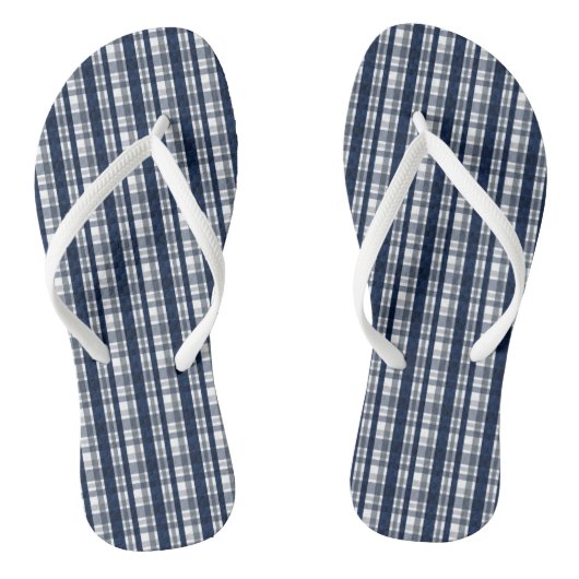 Dallas Sports Fan Navy Blue Silver Pset Striped Teenslippers (Voetbed)