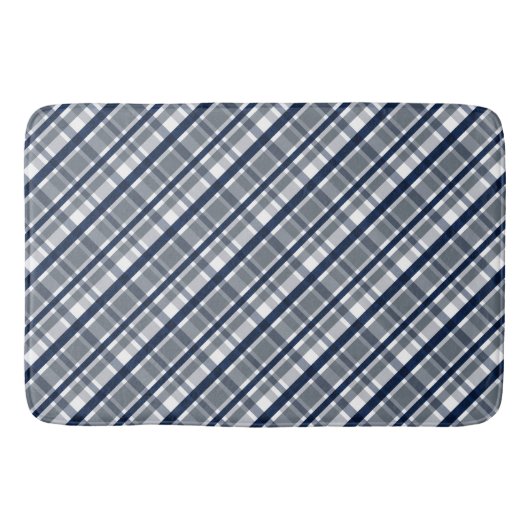 Dallas Sports Fan Silver Navy Blue Pset Striped Badmat (Voorkant)