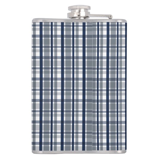 Dallas Sports Fan Silver Navy Blue Pset Striped Heupfles (Achterkant)