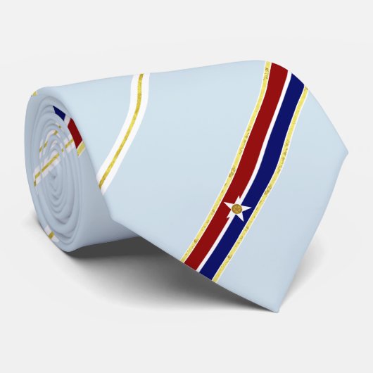 Dallas strepen vlag stropdas (Opgerold)