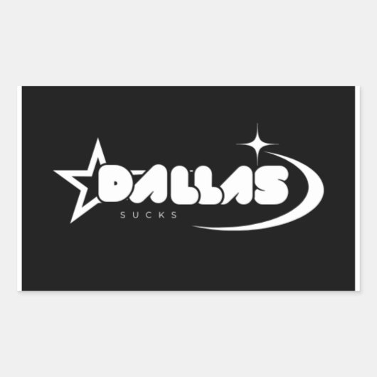 Dallas Sucks Stickers – Rivalry Decal (Voorkant)