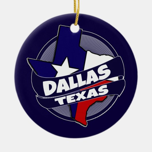 Dallas Texaanse vlag barst vakantie ornament (Voorkant)