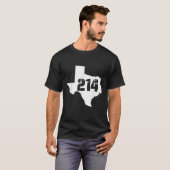 Dallas Texas 214 netnummer T-shirt (Voorkant volledig)