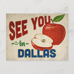 Dallas Texas Apple - Vintage Travel Briefkaart