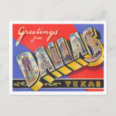 Dallas, Texas Big Letters Briefkaart (Voorkant)