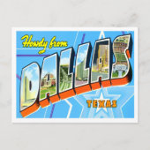 Dallas, Texas  Big Letters Briefkaart (Voorkant)