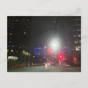 Dallas, Texas bij nacht Briefkaart