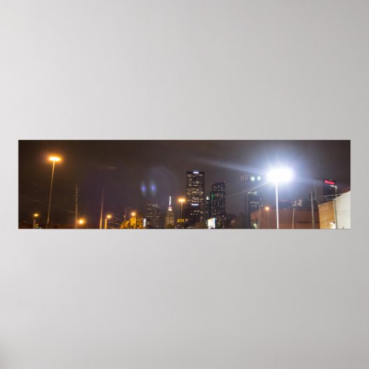 Dallas, Texas bij nacht Poster (Voorkant)