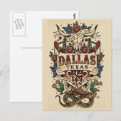 Dallas Texas Briefkaart (Voorkant / Achterkant)