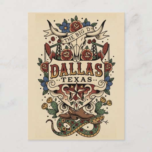 Dallas Texas Briefkaart (Voorkant)